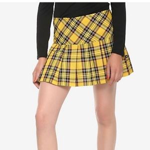 BRAND NEW!! Hot Topic - Yellow/Black Plaid Skirt